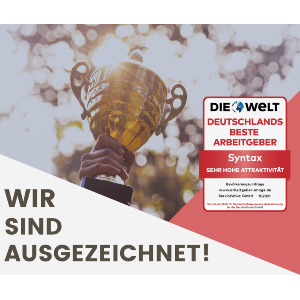 Studie: Syntax zählt zu Deutschlands besten Arbeitgebern