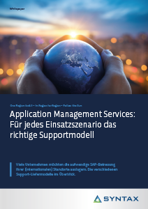 Whitepaper Application Management Services Supportmodelle