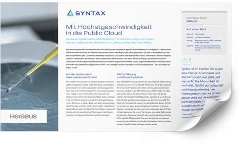 Customer Story: Heraeus HERAEUS