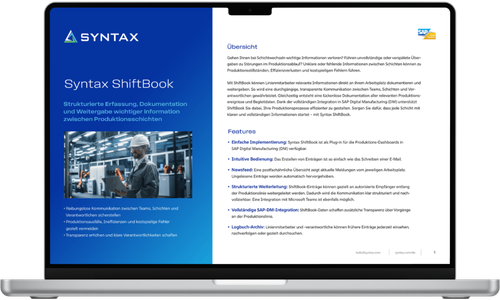 Syntax ShiftBook