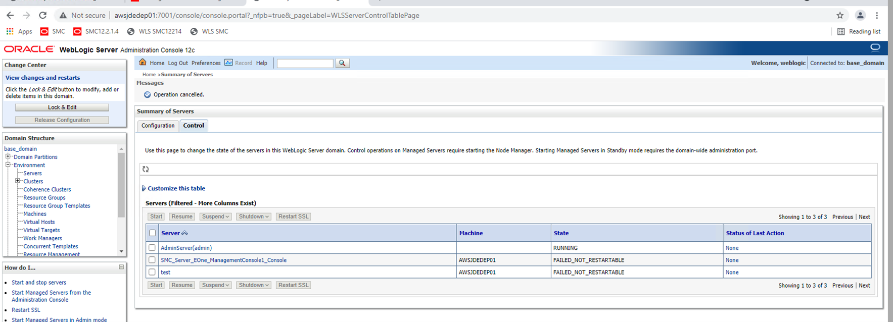 oracle weblogic console