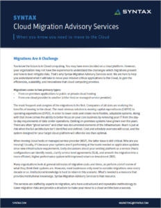 Cloud Migration Advisory Doc