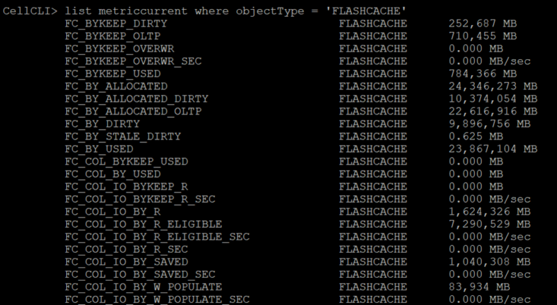 How Can Exadata Smart Flash Cache Improve Storage Performance? - Syntax