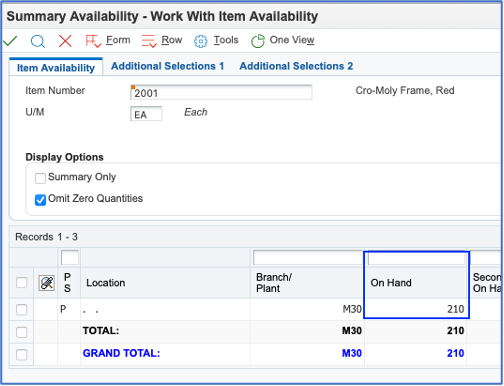 Summary availability