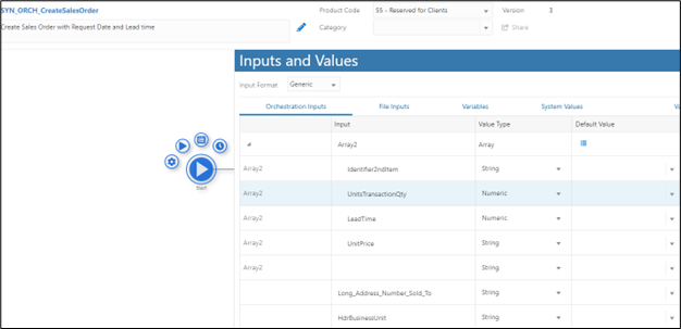 orchestration input