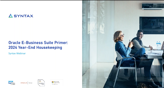 Oracle E Business Suite Webinar